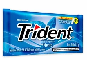 Chicle TRIDENT Menta X5 und x 8.5gr