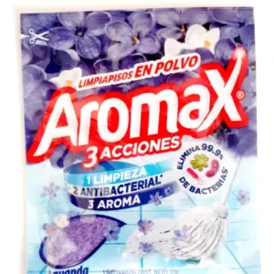 Limpia Pisos En Polvo AROMAX Lavanda 3 Acciones X10 g
